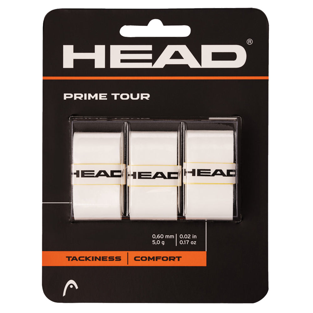 Head Prime Tour 3 Pack White Overgrip - White