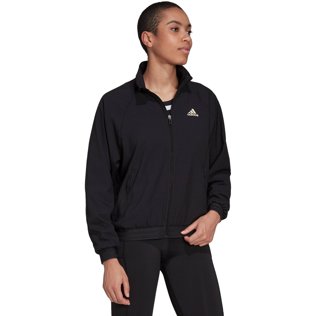 Adidas Woven Black Womens Tennis Jacket
