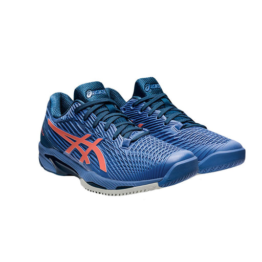 Asics Solution Speed FF 2 Mens Tennis Shoes - Blue Harm/Guava/D Medium/14.0