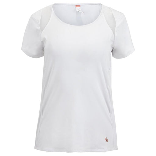 Cross Court Essentials Cap Womens Tennis Shirt - WHITE 0110/XL