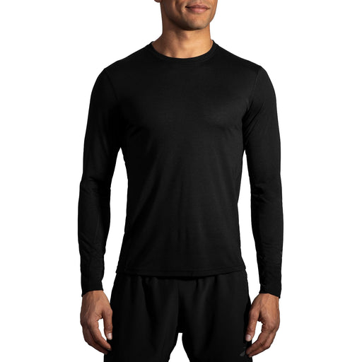 Brooks Distance Mens Longsleeve Running Shirt - BLACK 001/XXL