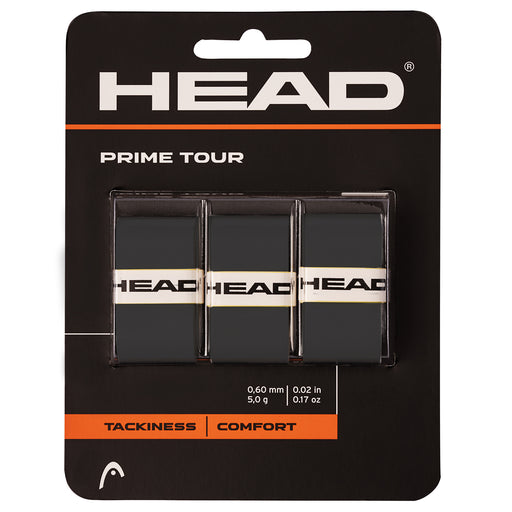 Head Prime Tour 3 Pack Black Overgrip - Black
