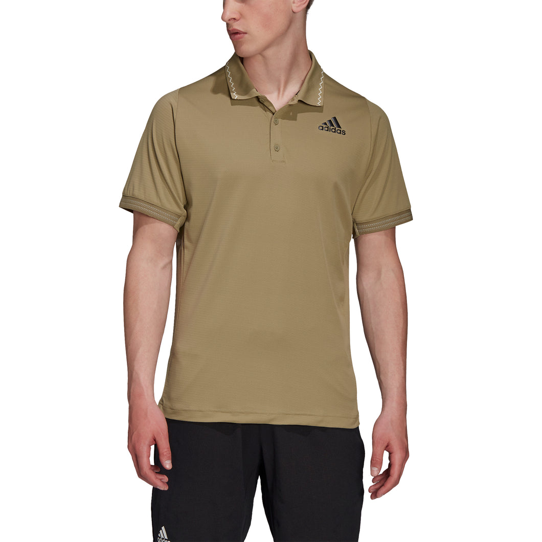 Adidas FreeLift PrimeBlue Mens Tennis Polo - ORBIT GRN 315/XXL