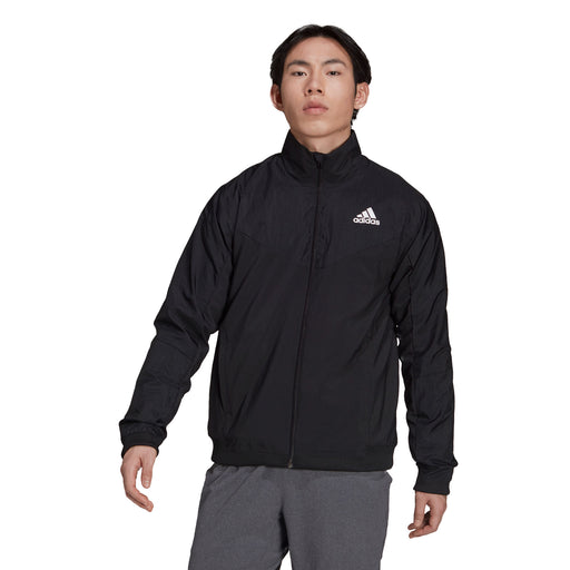Adidas Woven Warm Black Mens Tennis Jacket - BLACK/WHITE 001/XL