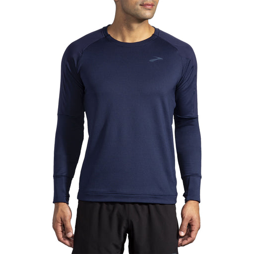 Brooks Notch Thermal Mns Long Sleeve Running Shirt - NAVY 451/XXL
