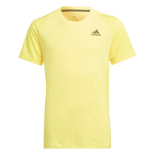 Load image into Gallery viewer, Adidas Club Boys Short Sleeve Crew Tennis Shirt - Beam Yellow/XL
 - 1