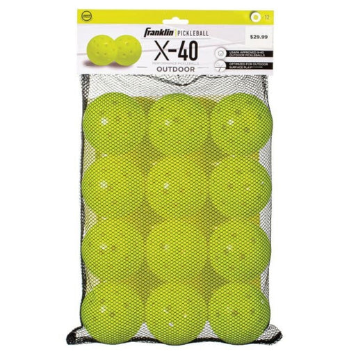 Franklin X-40 Optic Outdoor Pickleballs - 12 Pk - Optic