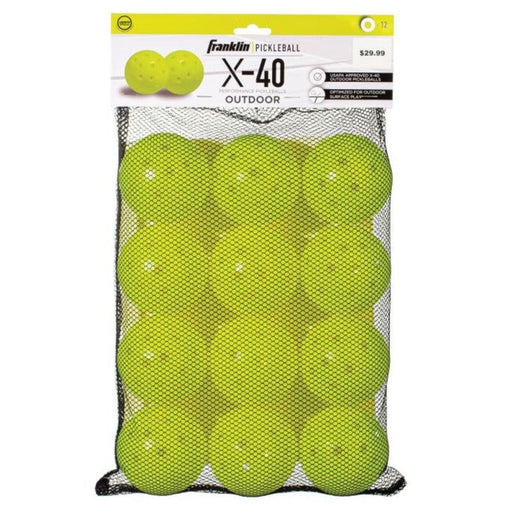 Franklin X-40 Optic Outdoor Pickleballs - 12 Pk - Optic