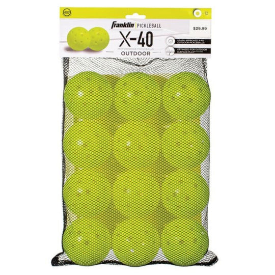 Franklin X-40 Optic Outdoor Pickleballs - 12 Pk