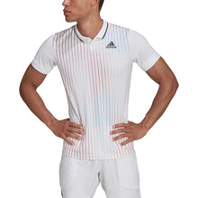 Load image into Gallery viewer, Adidas Melbourne FreeLift Mens Tennis Polo - WT/BK/BURG 100/XL
 - 1