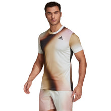 Load image into Gallery viewer, Adidas Melbourne FL Printed Mens Tennis T-Shirt - WT/BEIG/BK 100/XL
 - 3