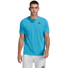 Load image into Gallery viewer, Adidas HEAT.RDY Mens Tennis T-Shirt - SKY RUSH/BK 436/XL
 - 1