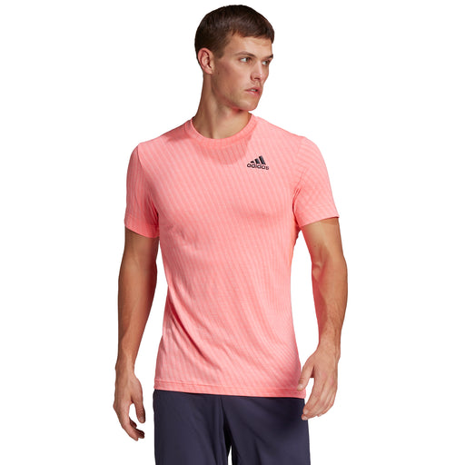 Adidas FreeLift Mens Tennis T-Shirt 1 - ACID RED 626/XL