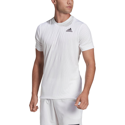 Adidas FreeLift Mens Tennis T-Shirt 1 - WHITE 100/XL
