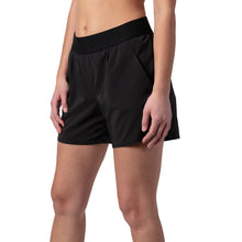Load image into Gallery viewer, Baddle Stretch Woven 5in Womens Pickleball Shorts - Black Blk/L
 - 1