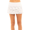 Lucky in Love Fiesta Scallop White 12in Womens Tennis Skirt