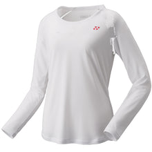 Load image into Gallery viewer, Yonex Practice Womens Longsleeve Tennis T-Shirt - White W/L
 - 2