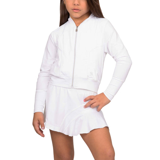 Sofibella White Racquet Net Girls Tennis Jacket