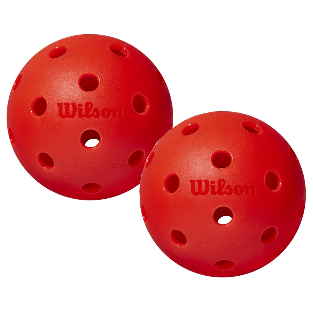 Wilson TRU 32 Red Outdoor Pickleballs - 2 Pack - Red