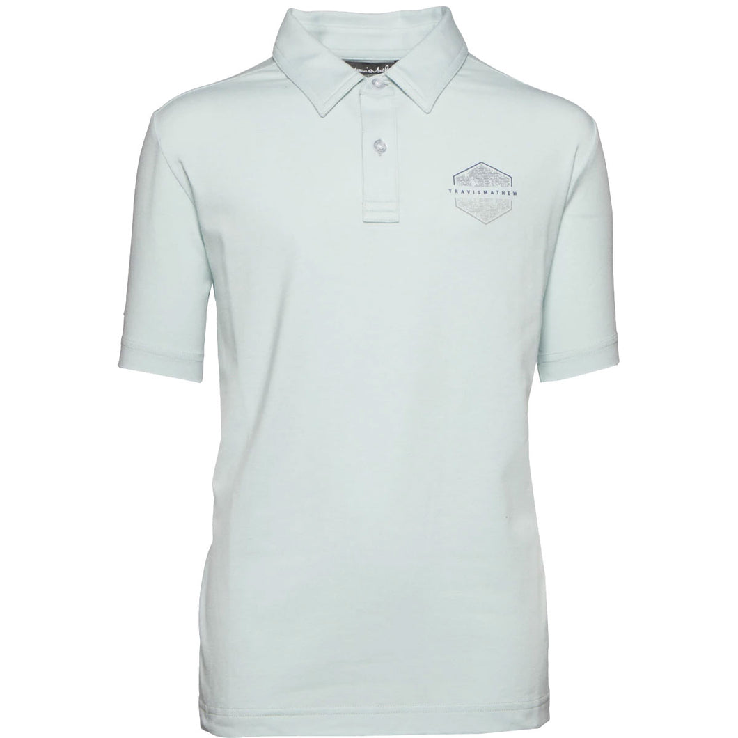 TravisMathew J Sun Rays Boys Polo - Hthr Neptun Grn/L