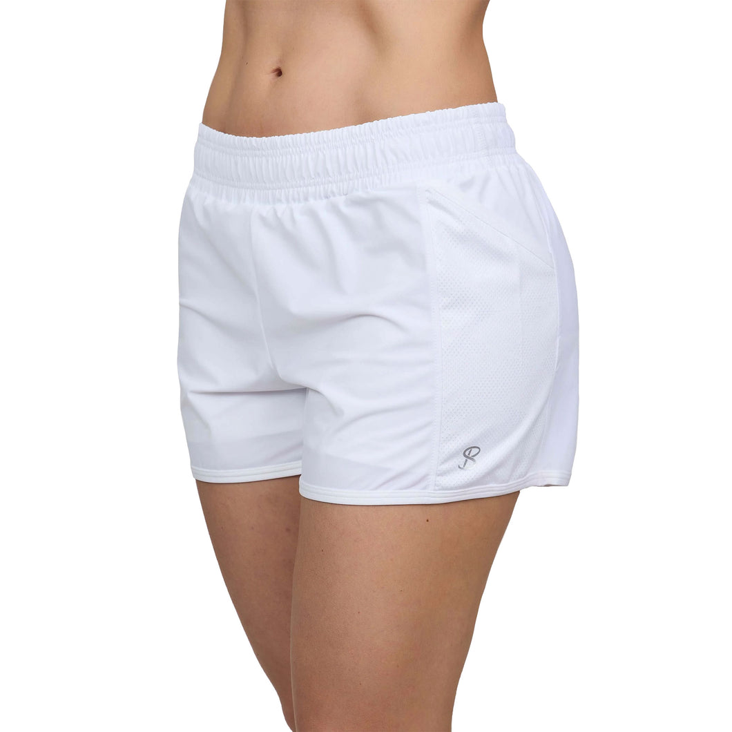 Sofibella White Racquet White Womens Tennis Shorts - White/M