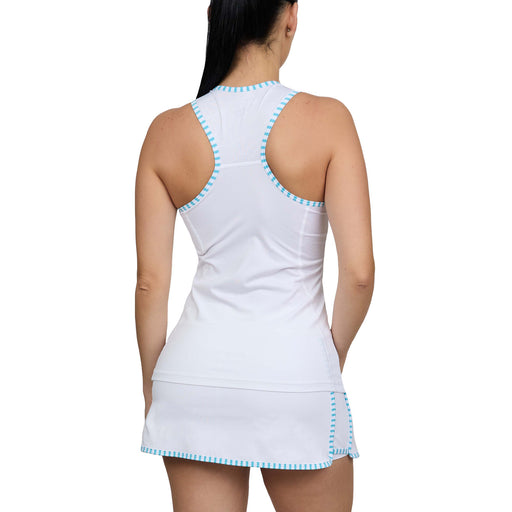 Sofibella White Racquet Racerback Womens Tank Top