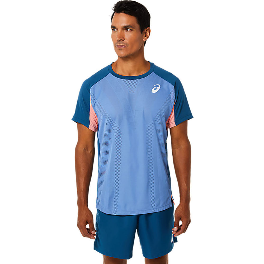Asics Match Mens Tennis Shirt - LGHT INDIGO 401/XXL