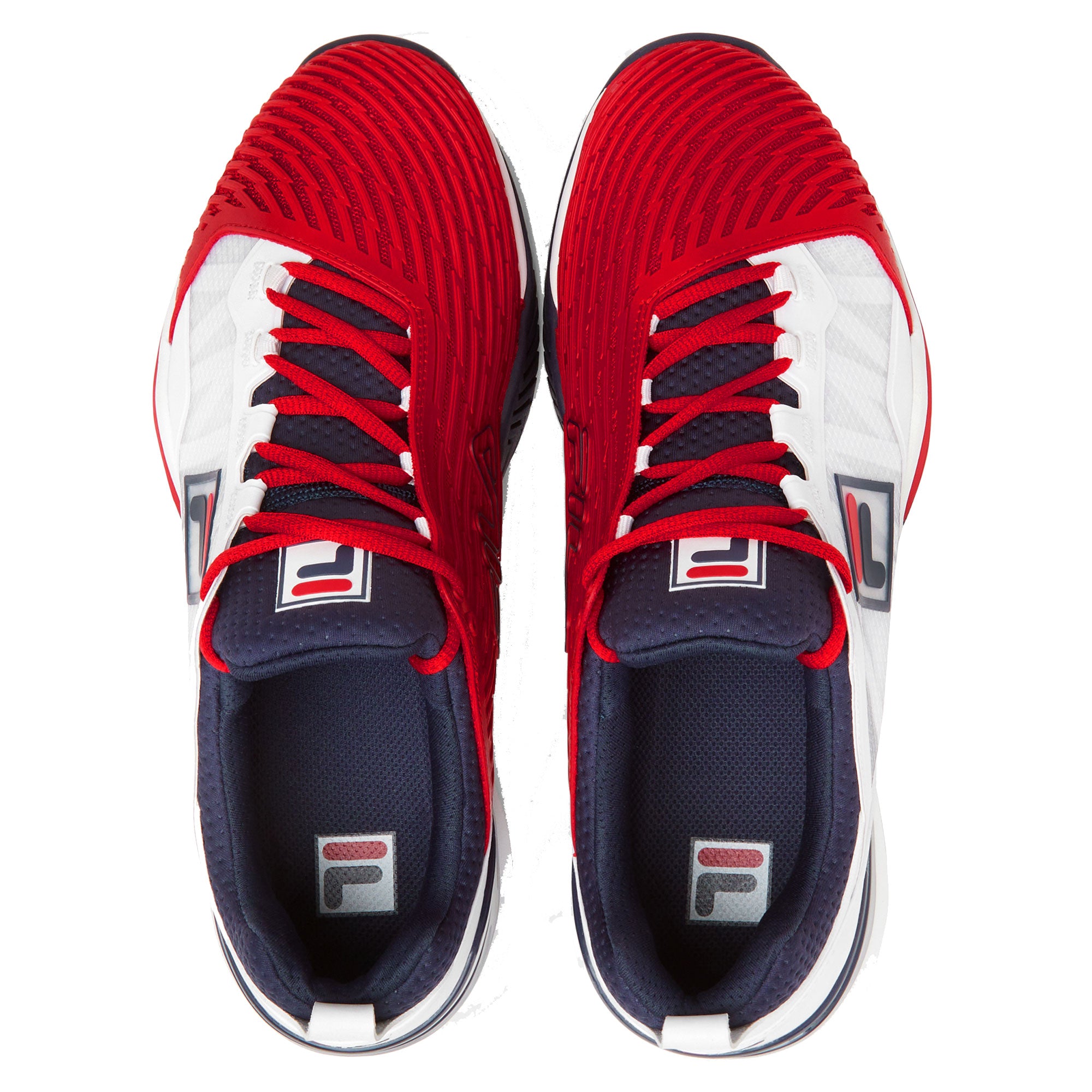 Red fila tennis shoes discount