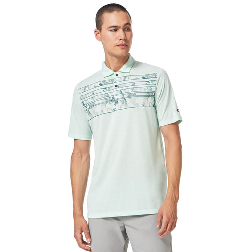 Oakley Azalea Stripe Mens Polo - Bay Grn Htr 7ta/XL