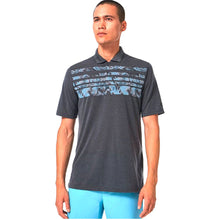 Load image into Gallery viewer, Oakley Azalea Stripe Mens Polo - Blkout Hthr 09g/XL
 - 5