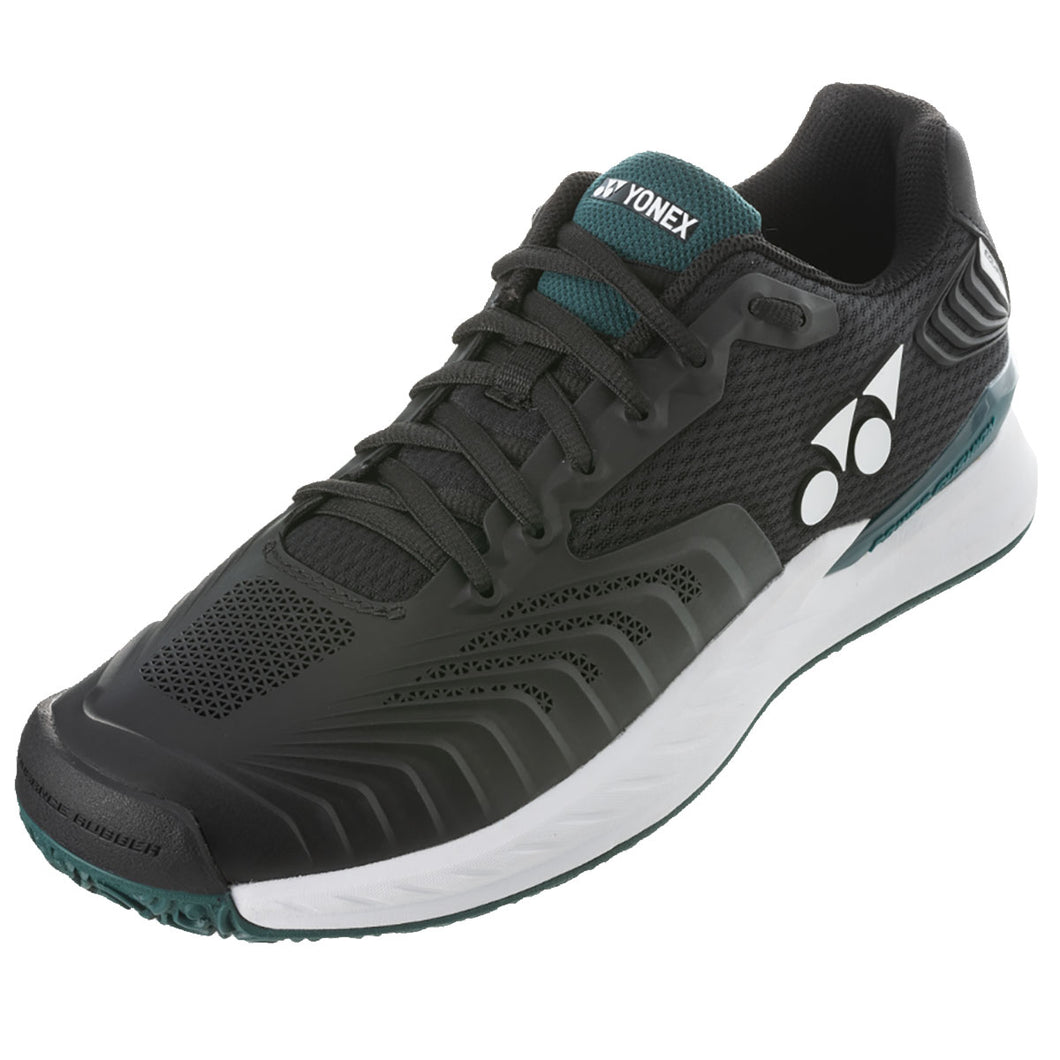 Yonex Powr Cushion Eclipsion 4 M Clay Tennis Shoes - Black/Green Bkg/D Medium/12.0