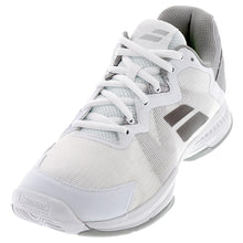 Load image into Gallery viewer, Babolat SFX3 All Court Womens Tennis Shoes - WHT/SILVER 1019/11.0
 - 4