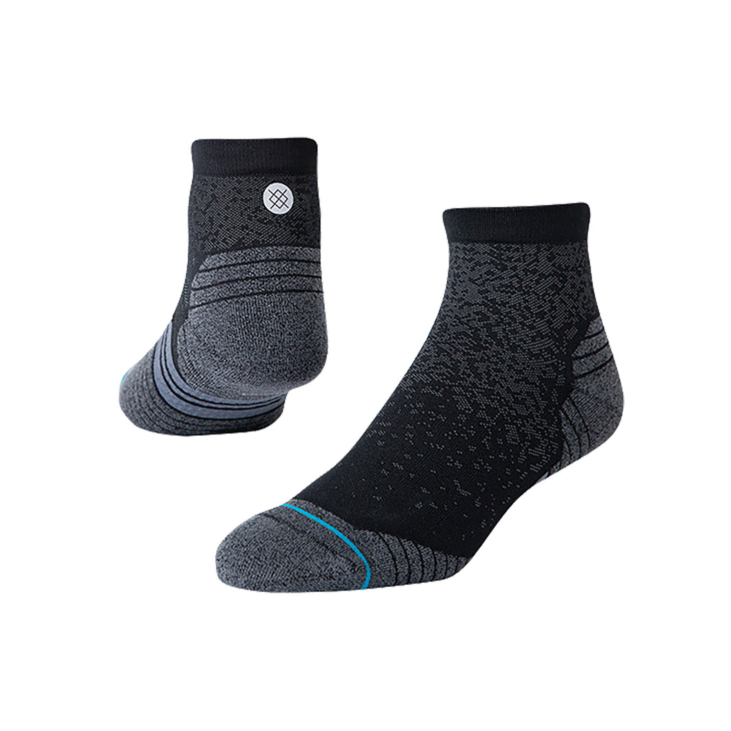 Stance Run Unisex Quarter Crew Socks - Black/L
