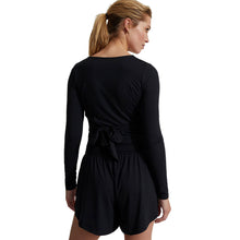 Load image into Gallery viewer, Varley Carolyn Black Womens Long Sleeve Wrap Shirt
 - 2