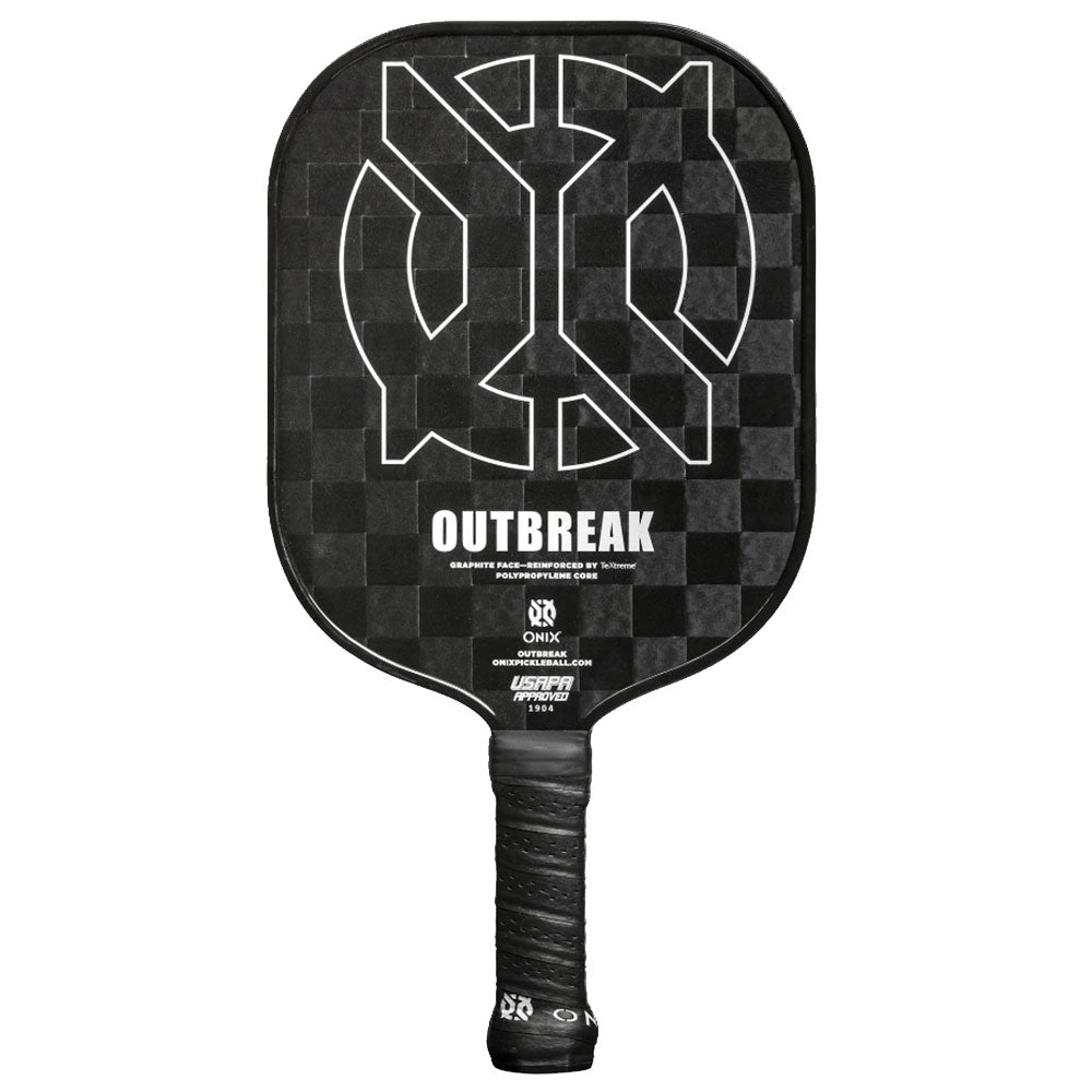 Onix Outbreak Pickleball Paddle - Black/4 3/8/7.8 – 8.2 OZ.