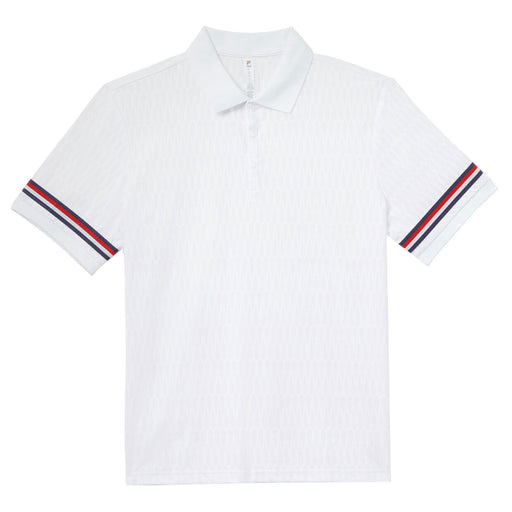 Fila Essentials Heritage Jacquard Mens Tennis Polo - WHITE 100/XXL