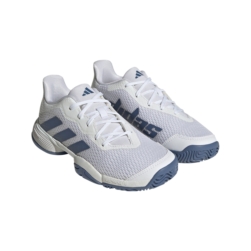 Adidas Barricade Junior Tennis Shoes - White/Crew Blue/M/6.0