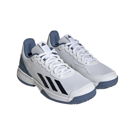 Adidas Courtflash Junior Tennis Shoes - White/Black/M/13.0