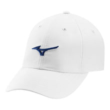 Load image into Gallery viewer, Mizuno Tour Adjustable Lightweight Hat - White/Cobalt/One Size
 - 6