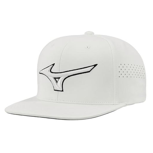 Mizuno Tour Flat Snapback Hat - White/White/One Size