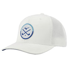 Load image into Gallery viewer, Mizuno Crossed Clubs Meshback Hat - White/One Size
 - 4