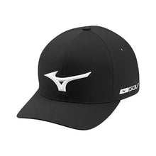 Load image into Gallery viewer, Mizuno Tour Delta Fitted Hat - Black/L/XL
 - 1