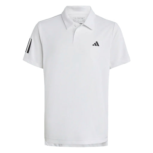Adidas Club Tennis 3-Stripes Boys Tennis Polo - WHITE 100/XL