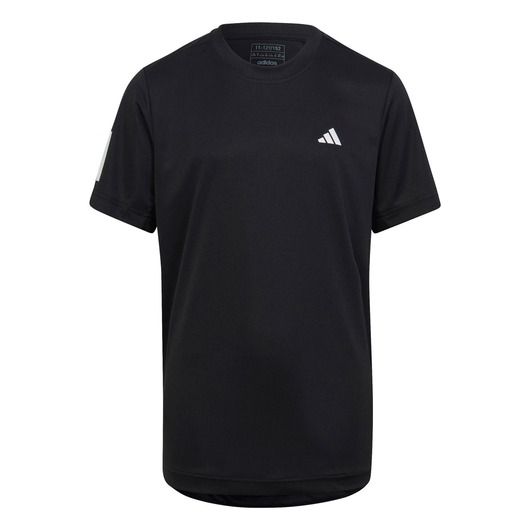 Adidas Club 3-StripeS Boys Tennis Shirt - Black/XL