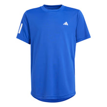 Load image into Gallery viewer, Adidas Club 3-StripeS Boys Tennis Shirt - Semi Lucid Blue/XL
 - 5