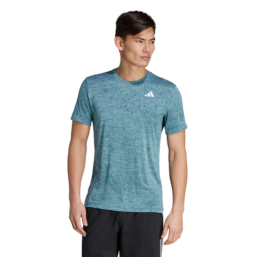 Adidas FreeLift Mens Tennis T-Shirt - Arctc Nt/Ltaqua/XXL