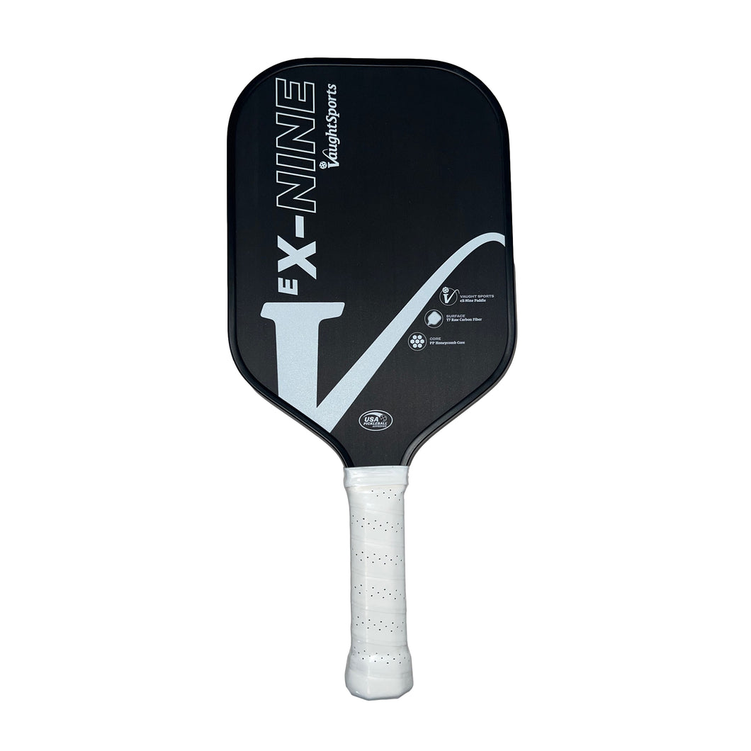 Vaught Sports eX-Nine Pickleball Paddle - Black/4 1/4/7.5 - 8.0 OZ