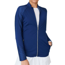 Load image into Gallery viewer, Sofibella Staples Womens Tennis Jacket - Navy/2X
 - 2
