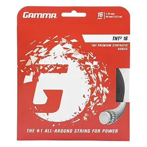 Gamma TNT2 16 gauge Tennis String Set - Black