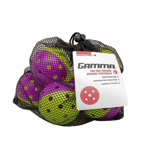 Gamma Two-Tone Outdoor Training Pickleballs 12-Pk